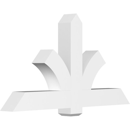 Ekena Millwork Redmond Architectural Grade PVC Gable Bracket, 60"W x 32 1/2"H x 6"D x 6"F, 13/12 Pitch GBP060X33X0606RED00